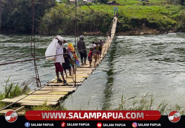 Aktivitas Sekolah Lumpuh, Pemerintah Diminta Segera Perbaiki Jembatan Yawei Dagokebo Deiyai