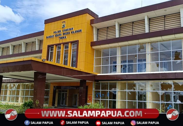 Kantor Polsek Kawasan Bandara Mozes Kilangin Rusak Parah, Pemkab Siap Perbaiki