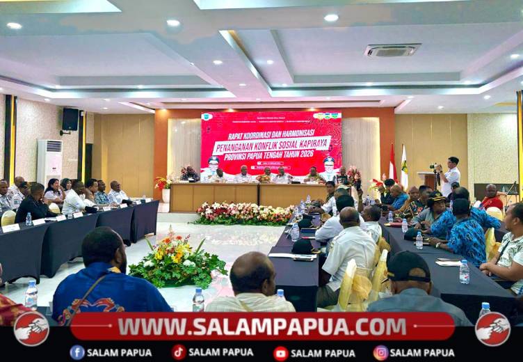 Harmonisasi Konflik Di Kapiraya, Pemprov Papua Tengah Rakor Bersama Tiga Kabupaten