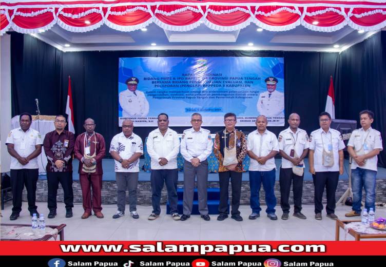 Pemprov Papua Tengah Gelar Rapat Monitoring Dan Evaluasi PMPE & IPD, Perkuat Sinergi Pembangunan Dan Tata Kelola Pemerintahan Yang Baik