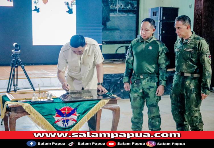 Pangkoops Habema Dampingi Panglima TNI Dan Menhan RI Pada Kegiatan KPLB Dan Peresmian MA Jenderal Ahmad Yani Di Timika