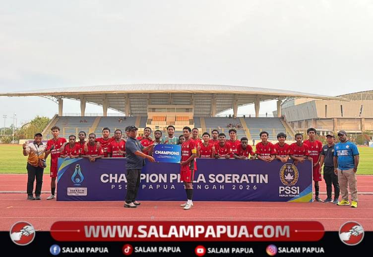 Hattrick Falentino Antar Mimika United Juara Soeratin U-17 Papua Tengah