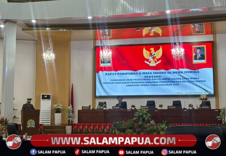 DPRK Mimika Gelar Paripurna II APBD-P 2026, Golkar Tekankan Kualitas Belanja
