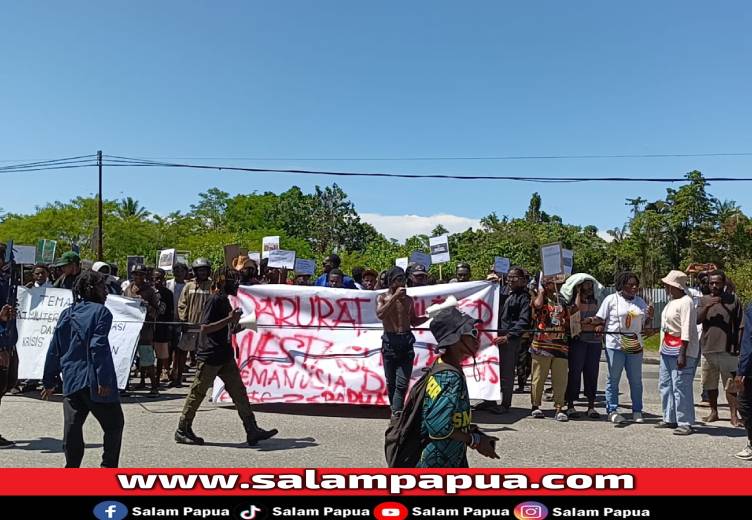 120 Personel Polisi Amankan Aksi Penolakan Militerisasi Di Gedung DPRK Mimika