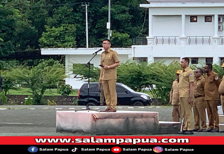 Pimpin Apel Perdana, Pj Bupati Mimika Yonathan Demme Minta Pejabat Lapor LHKPN