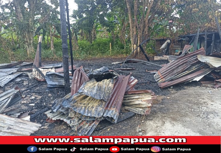 Rumah Semi Permanen Di Busiri Ujung Timika Ludes Terbakar
