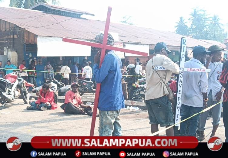 Ipmado Nabire Gelar Demonstrasi, Tuntut Pengungkapan Kasus 5 Warga Sipil Dogiyai