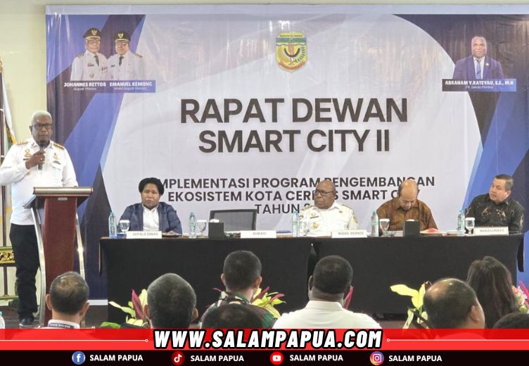 Pemkab Mimika Mereviu Capaian Smart City Berbasis SPBE, Bupati John Rettob: Ke Depan Setiap OPD Harus Presentasikan Programnya