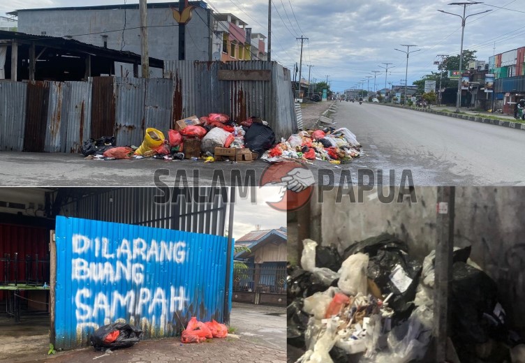 Warga Masih Menumpuk Sampah Sembarangan Di Beberapa Titik Di Kota Timika