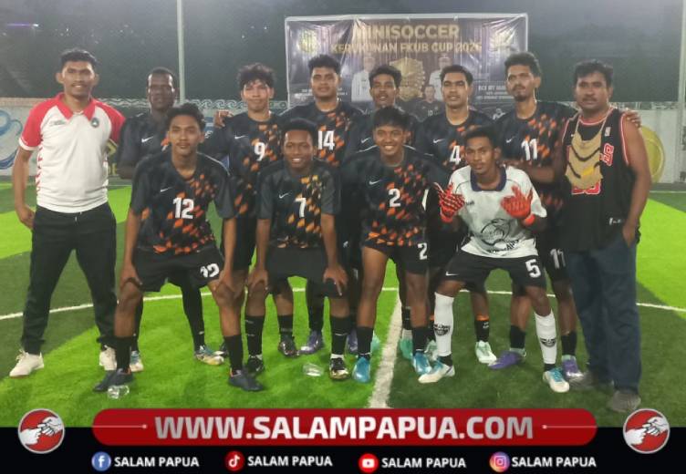 Tim Fortes FC usai memastikan melaju ke final Mini Soccer Kerukunan FKUB Cup I Mimika di Lapangandi Fantastic Sport Complex, Jalan Cenderawasih, SP2 Timika, Selasa (13/10/2026)(Salampapua.com/Sianturi)