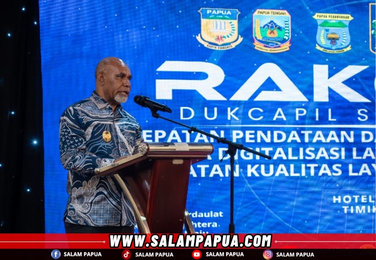 Hadiri Rakorda Dukcapil Se-Tanah Papua, Wagub Papua Tengah Tekankan Dua Hal Pokok