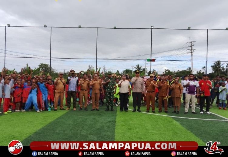 Puluhan Tim Ikut Turnamen Mini Soccer HUT Ke-81 RI Di Distrik Wania