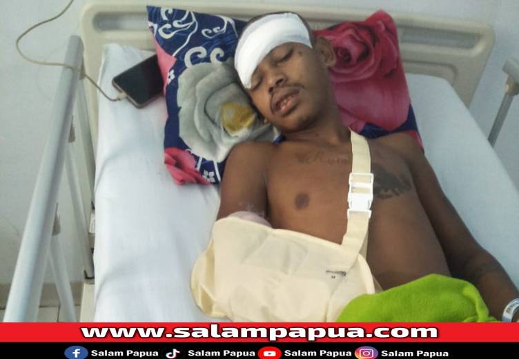 Disabet Sajam OTK, Warga Yos Sudarso Dilarikan Ke RSUD Mimika