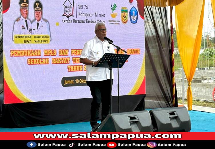 Buka Sekolah Rakyat Ke-76, Bupati Mimika Imbau Orang Tua Tak Sering Datang Ke Asrama