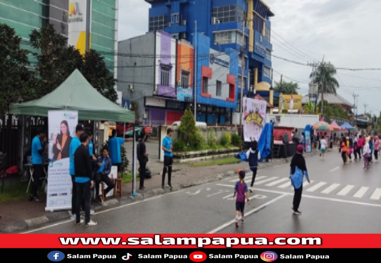 BPJS Ketenagakerjaan Aktivasi Booth JMO Di Car Free Day Timika