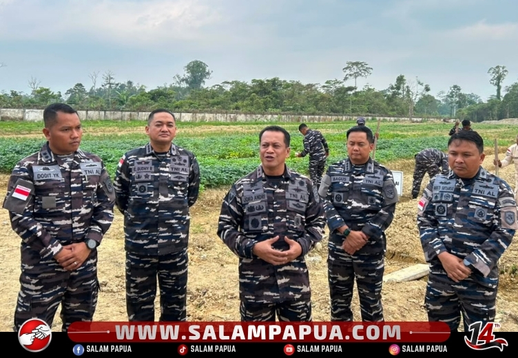 Dankodaeral XI Merauke Tinjau Lahan 2,5 Hektare Di Lanal Timika, Dorong Program Ketahanan Pangan Nasional Lewat Budidaya Kedelai