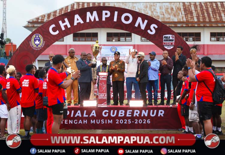 Liga 4 Papua Tengah Berakhir Sukses, Gubernur Nawipa Apresiasi Semua Pihak