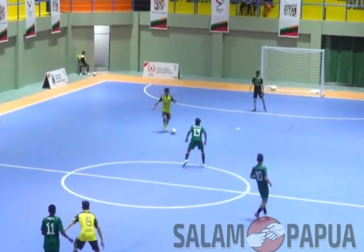 Pra PON XXI DOB Papua, Tim Futsal Putra Papua Pegunungan Menang Telak Atas Tim Tuan Rumah 7-3
