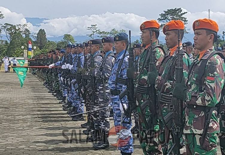 Upacara HUT TNI Ke-78 Di Mimika, TNI Ditekankan Jaga Netralitas Dalam Pesta Demokrasi