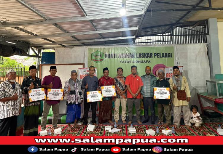 Panti Asuhan Laskar Pelangi Timika Terima Bantuan Perbaikan Pagar Dan Dana Operasional