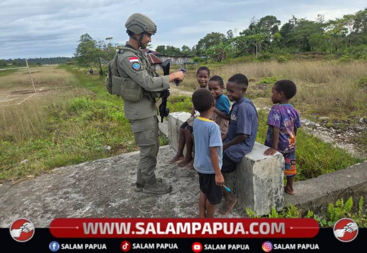 Langkah Kecil, Rasa Aman Yang Besar: Patroli Humanis Satgas Ops Damai Cartenz Hangatkan Kenyam