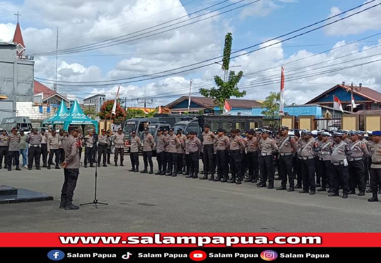 Polres Mimika Gelar Apel Siaga Antisipasi Demo, Masyarakat Diminta Tidak Terprovokasi