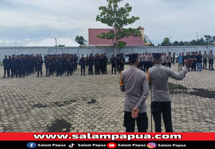 286 Personel TNI-Polri Jaga Ketat Debat Kedua Paslon Bupati Dan Wakil Bupati Mimika