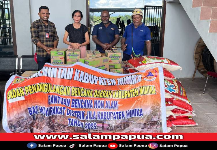 BPBD Mimika Salurkan Bantuan Ke Distrik Jila Usai Bencana Non-Alam