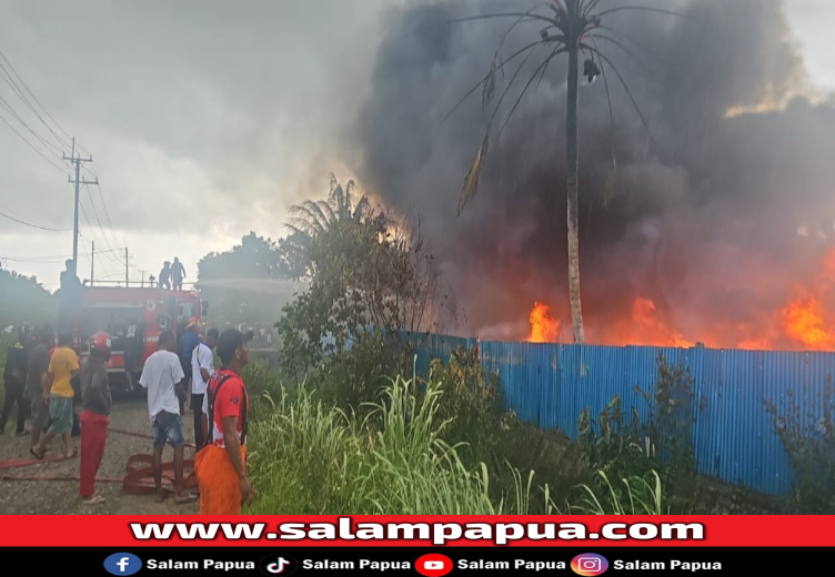 Api Lahap Bangunan Dan Kamar Kontrakan Di SP 1 Timika