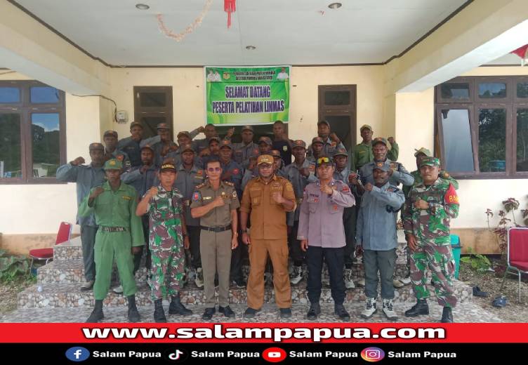 Dorong Cipta Kamtibmas, 50 Anggota Linmas Di Mimika Barat Jauh Ikuti Pelatihan