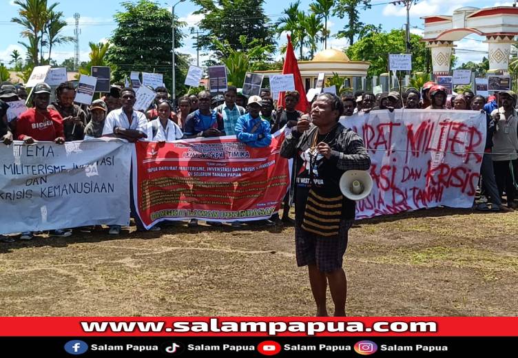 Demo Ke DPRK Mimika, FIM-WP-KPK Mimika Sampaikan Beberapa Tuntutan Berikut