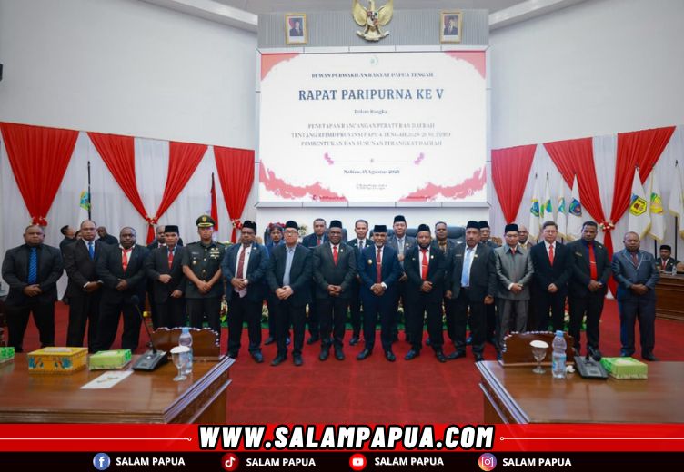 DPRP Sahkan Tiga Ranperda Menjadi Perda Perdana Papua Tengah