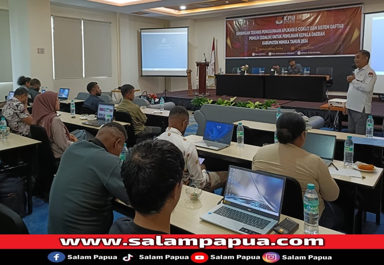 KPU Mimika Gelar Bimtek Penggunaan E-Coklit Dan Sidalih Bagi PKD