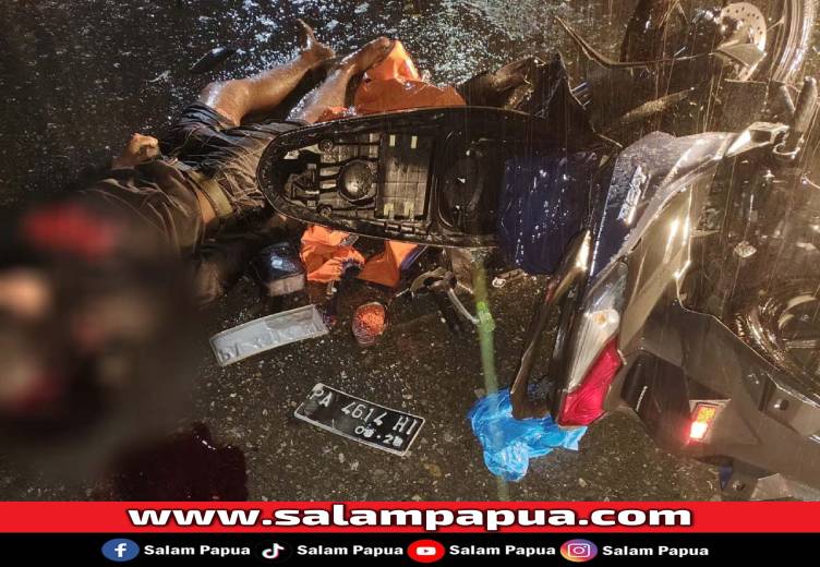 Kecelakaan Maut Di Dekat Kuburan SP2 Timika, Dua Remaja Tewas, Satu Patah Kaki