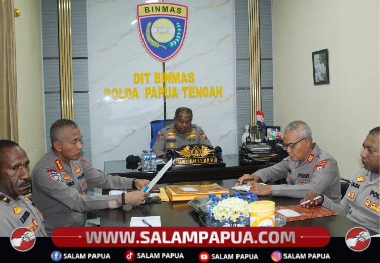 Wakapolda Papua Tengah Pimpin Anev Ditbinmas, Tekankan Bhabinkamtibmas Jadi Problem Solver