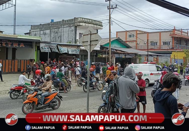 Bentrok Pendulang Di Depan Toko Emas, Tiga Orang Dilarikan Ke RSUD Mimika