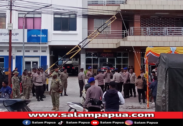 200 Anggota TNI-Polri Dan DispolPP Kawal Ketat Pleno Rekapitulasi Suara Pilkada Di Mimika