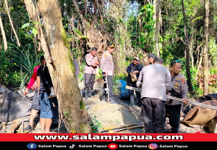 Polsek Mimika Baru Bongkar Pondok Penyulingan Miras Lokal Di SP1