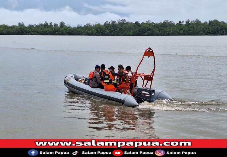 Speed Boat 40 PK Terbalik Di Muara Kali Yamas, 1 Orang Dalam Pencarian