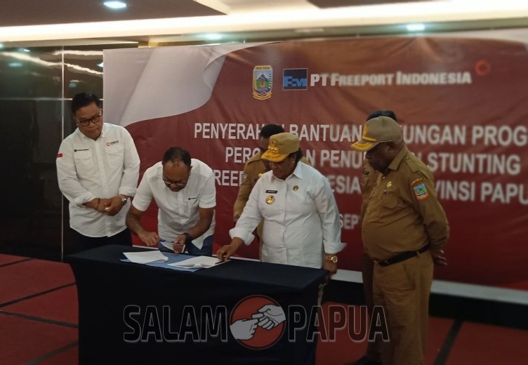 PTFI Serahkan 3000 Paket Bansos Ke Pemprov Papua Tengah Dukung Percepatan Penurunan Angka Stunting