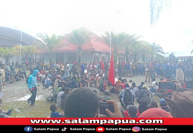 FIM-WP Unjuk Rasa Tolak Militerisasi Di Papua, MRP-PT Janji Kawal Aspirasi