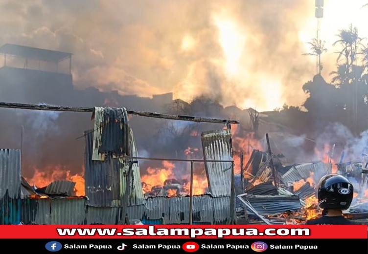 Warga Saling Menuding Penyebab Kebakaran Di Depan Bank Papua Timika, Berikut Penjelasan Polisi