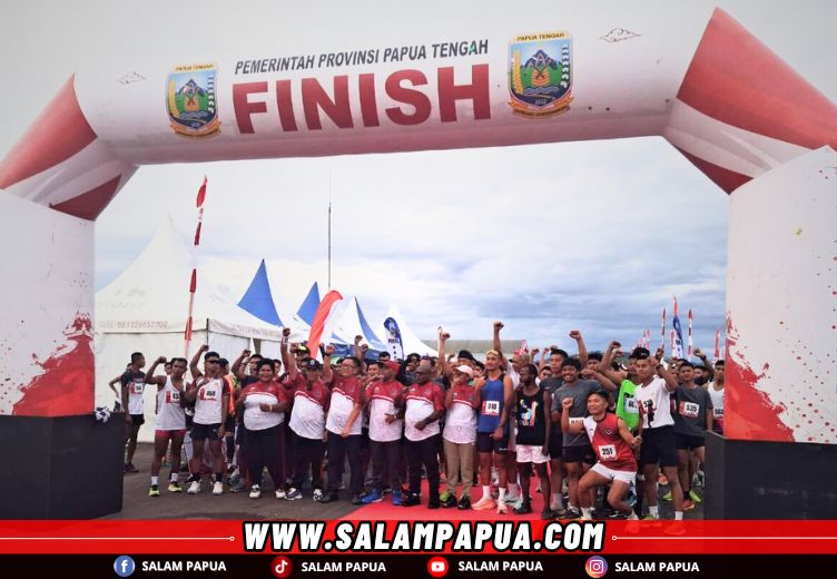 Kemeriahan Fun Run 10 Km Pemprov Papua Tengah Menyambut HUT Ke-80 RI