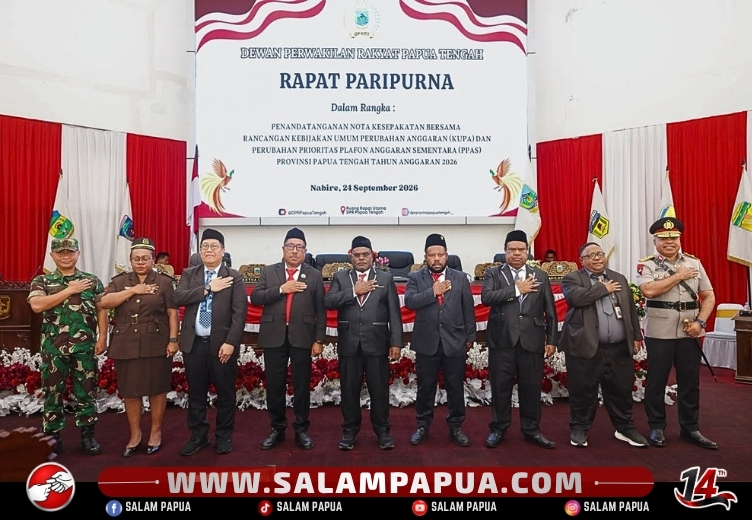 Pemprov-DPRP Papua Tengah Sepakati APBD Perubahan 2026, Pendapatan Daerah Naik Menjadi Rp 2,75 Triliun
