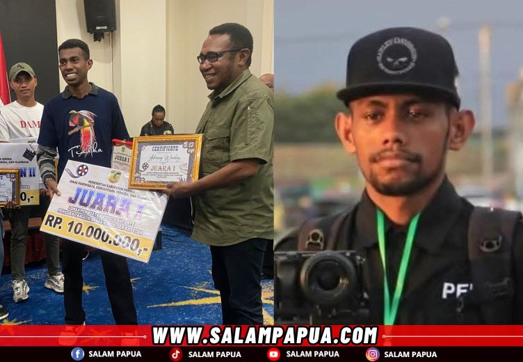 Adrianus Worabay Raih Juara I Lomba Video Kampanye Bebas Rokok Dan Narkoba Disparbudpora Mimika