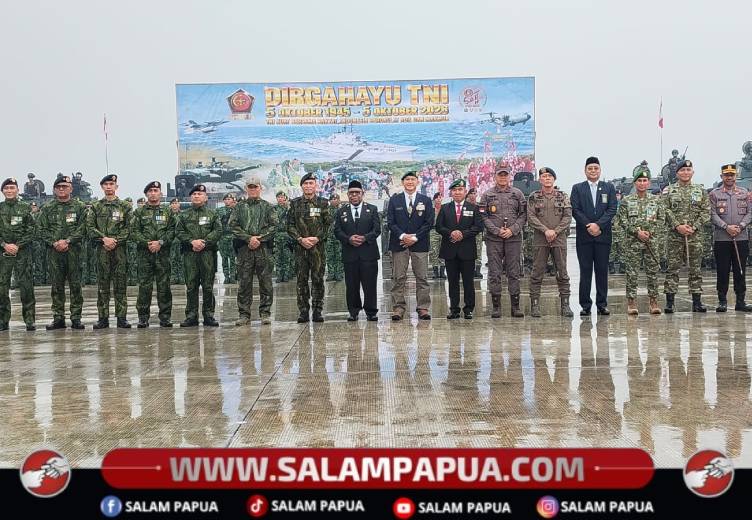 Wabup Mimika Hadiri HUT Ke-81 TNI, Dorong Penguatan Sinergi Pemerintah Dan Aparat