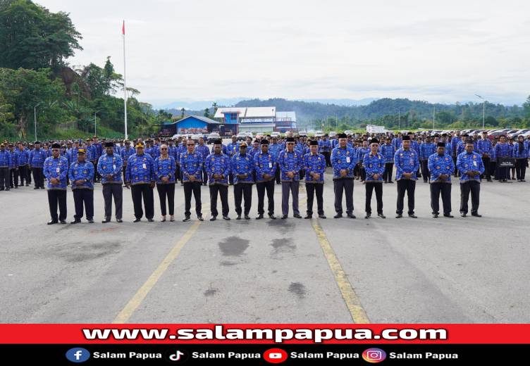 Pemprov Papua Tengah Gelar Apel Gabungan, Tekankan Disiplin Dan Integritas ASN