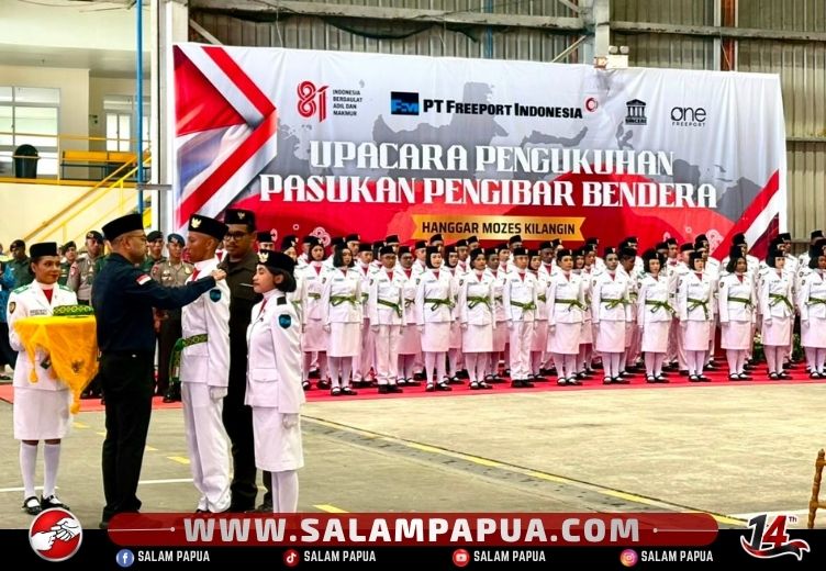 Paskibra HUT Ke-8I RI Di Wilayah Lowland Freeport Resmi Dikukuhkan
