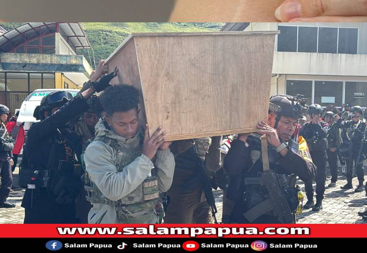 Gugur Ditembak KKB Puncak Jaya, Jenazah Dimakamkan Di Serui