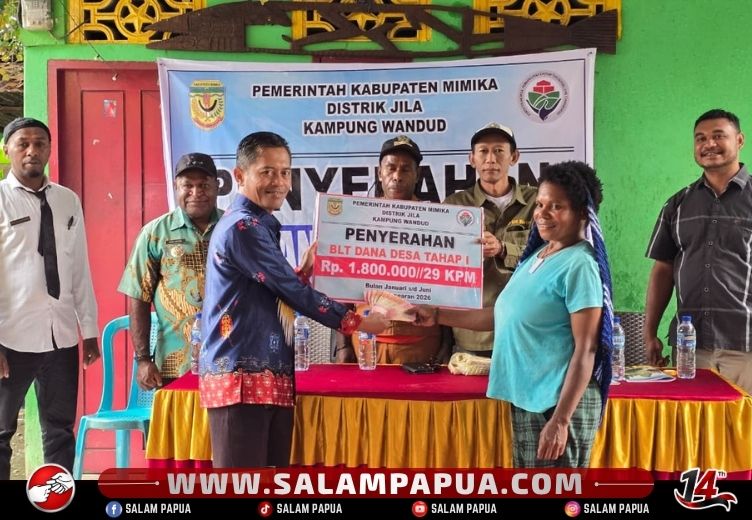 Warga Kampung Wandud Jila Terima BLT Dana Desa Tahap I, Setiap Keluarga Kantongi Rp1,8 Juta